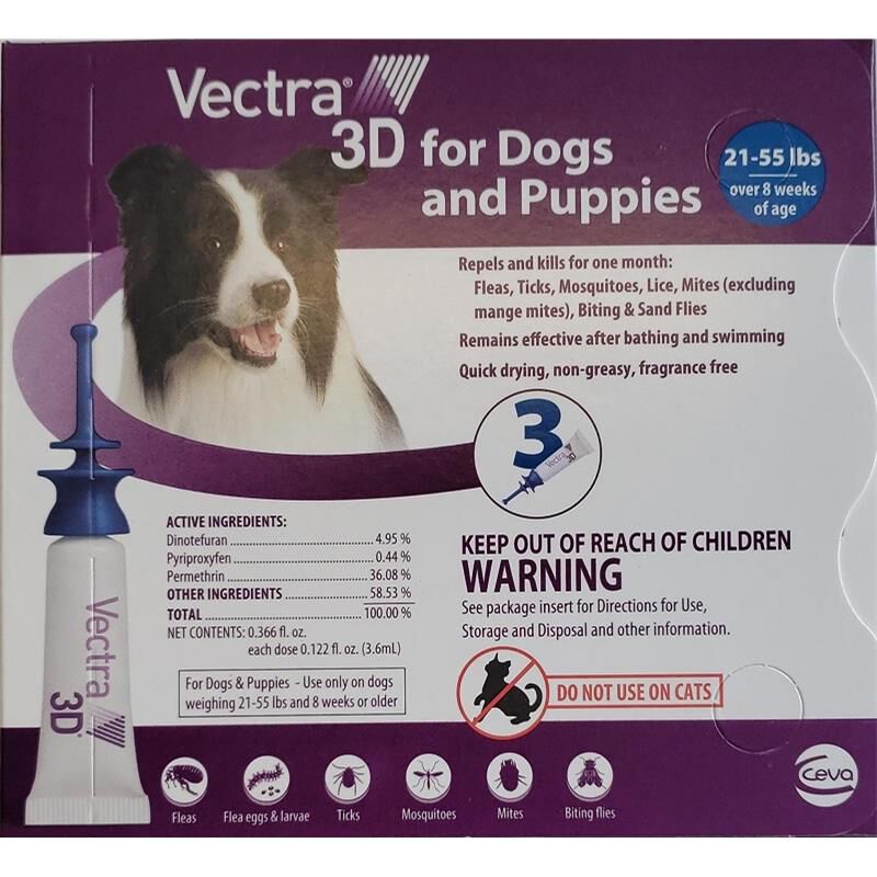 Vectra 3d for dogs 21 clearance 55 lbs